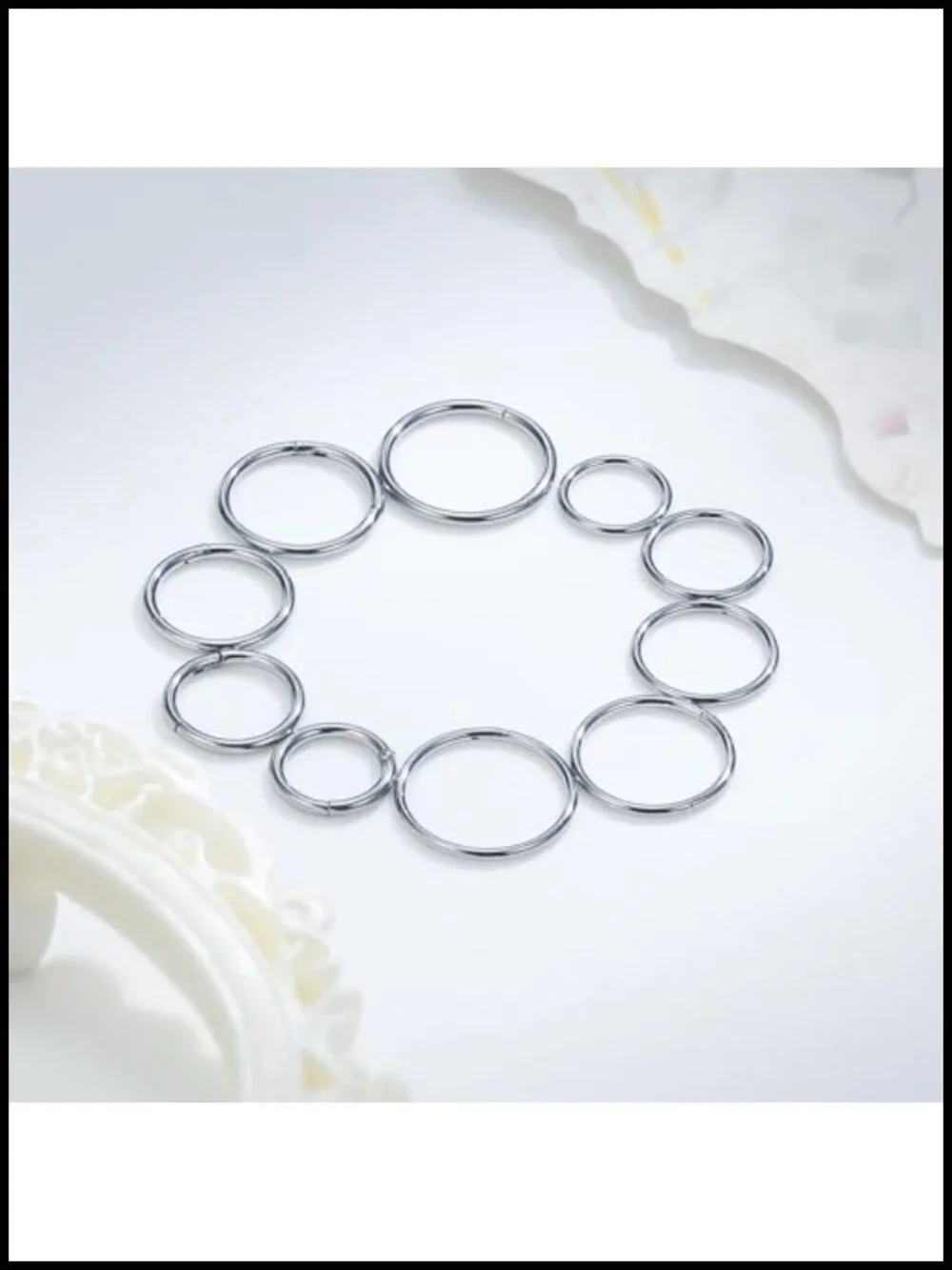 Titanium Nose Rings Hoops Septum Cartilage Daith Rook Clicker Earring Body